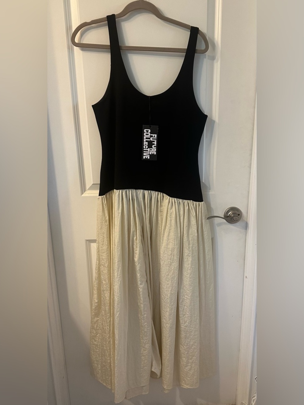 Target’s The Future Collective Black Tank Top + Cream Skirt Dress. NWT